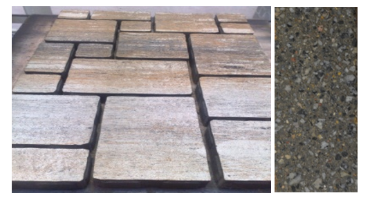 Вибропрессованные плиты бетонные тротуарные с полифункциональной матрицей